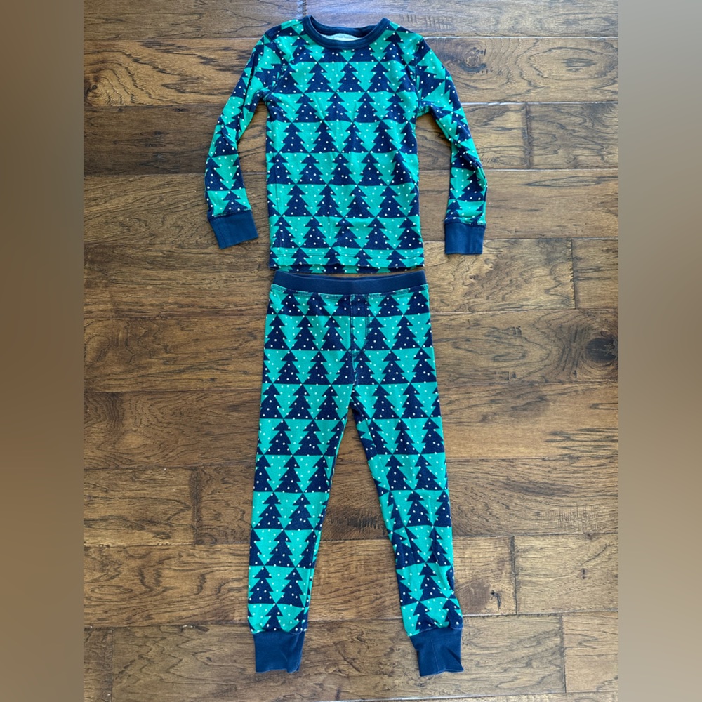 Crewcuts Pajama Set Boys-Girls Size 6 Trees 2 Piece Top & Bottom Snug Fit